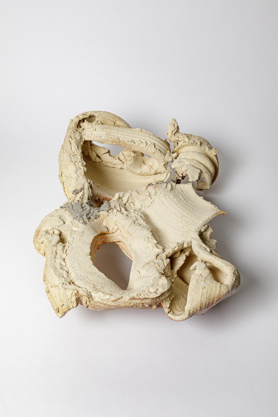 Scultura murale in ceramica smaltata bianca di Patrick Crulis, 2025. In condizioni Nuovo in vendita a Saint-Ouen, FR