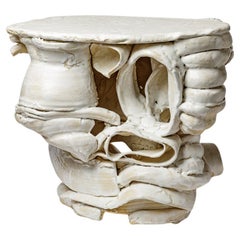White glazed ceramic table by Patrick Crulis, 2024