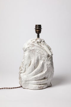 Lampe à poser en céramique émaillée blanche d'Hervé Rousseau, 2022 / Réf 12