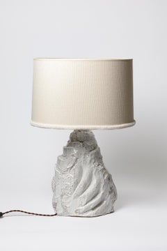 Lampe de table en céramique émaillée blanche d'Hervé Rousseau, 2022 / Réf 15
