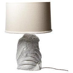 Lampe à poser en céramique émaillée blanche d'Hervé Rousseau, 2022 / Réf 12