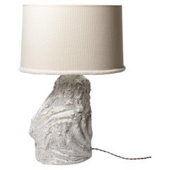 Lampe de table en céramique émaillée blanche d'Hervé Rousseau, 2022 / Réf 14