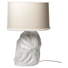 Lámpara de mesa de cerámica esmaltada blanca de Hervé Rousseau, 2022 / Réf 16