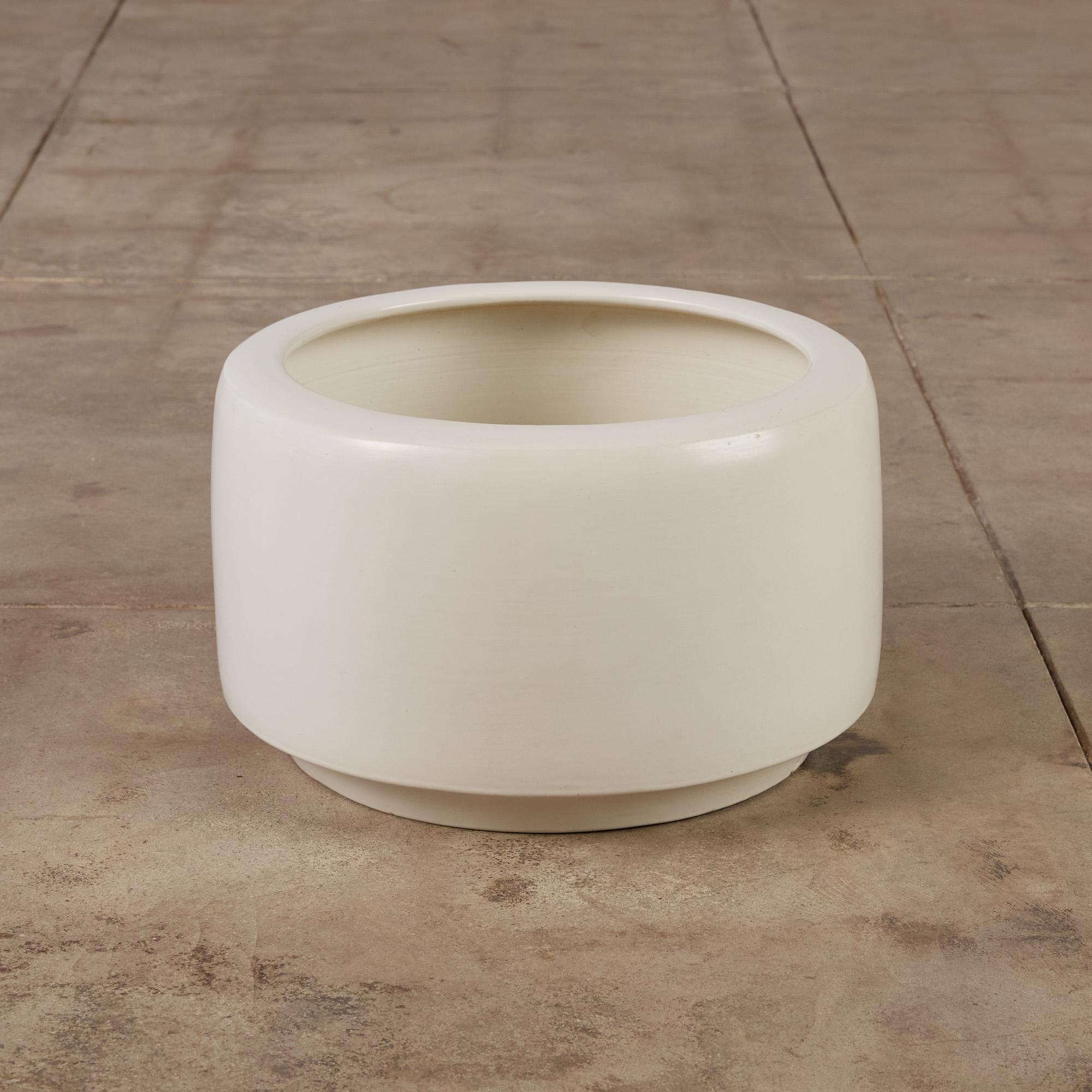 White-Glazed CP-17 Tire Planter by John Follis for Architectural Pottery 4