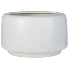 White-Glazed CP-17 Tire Planter by John Follis for Architectural Pottery