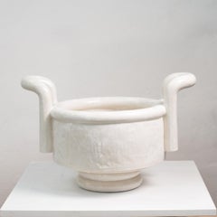 White glazed stoneware pot entitled « Pot #2 » by Clémentine Dupré, 2026.