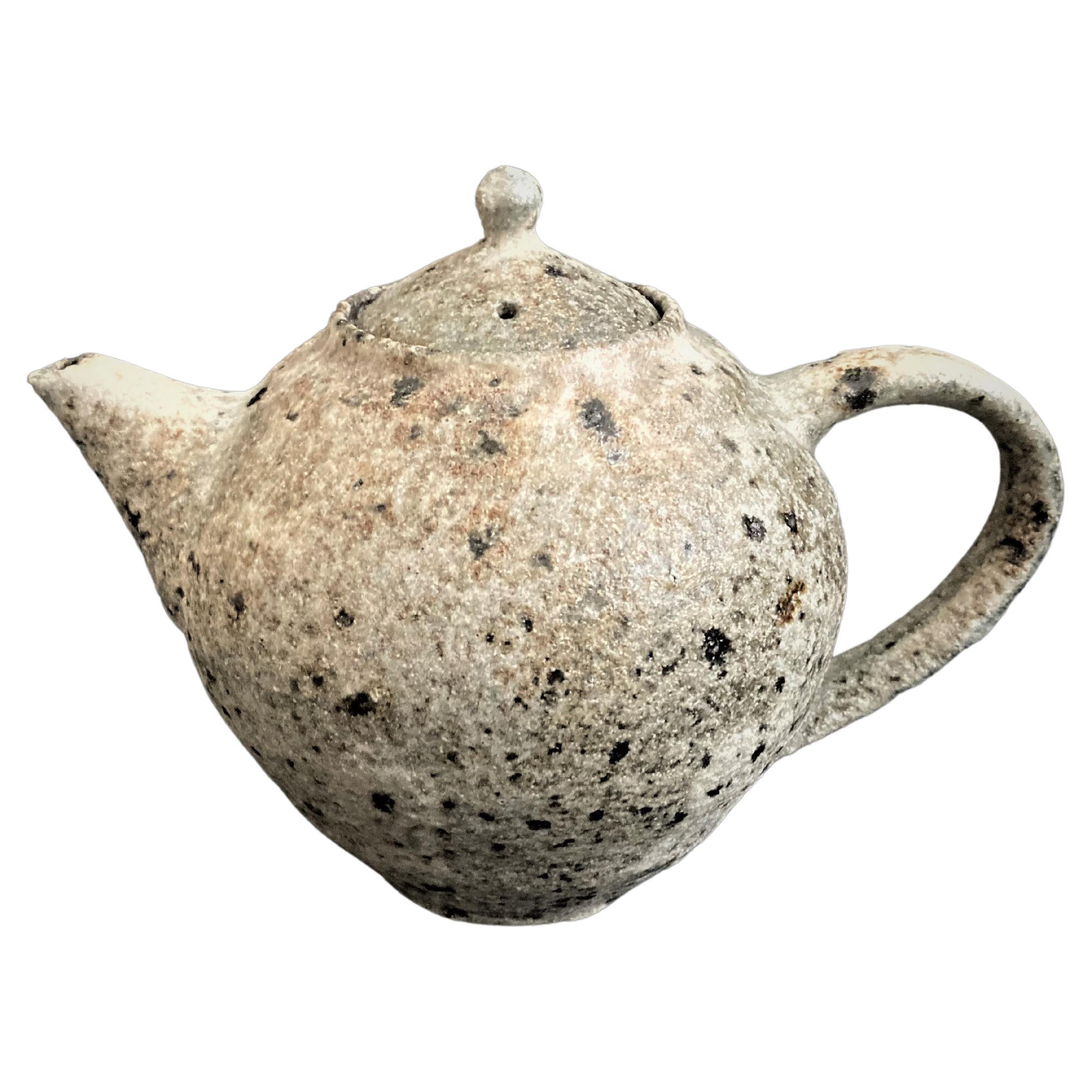 White Glazed Tea Pot by Toru Hatta