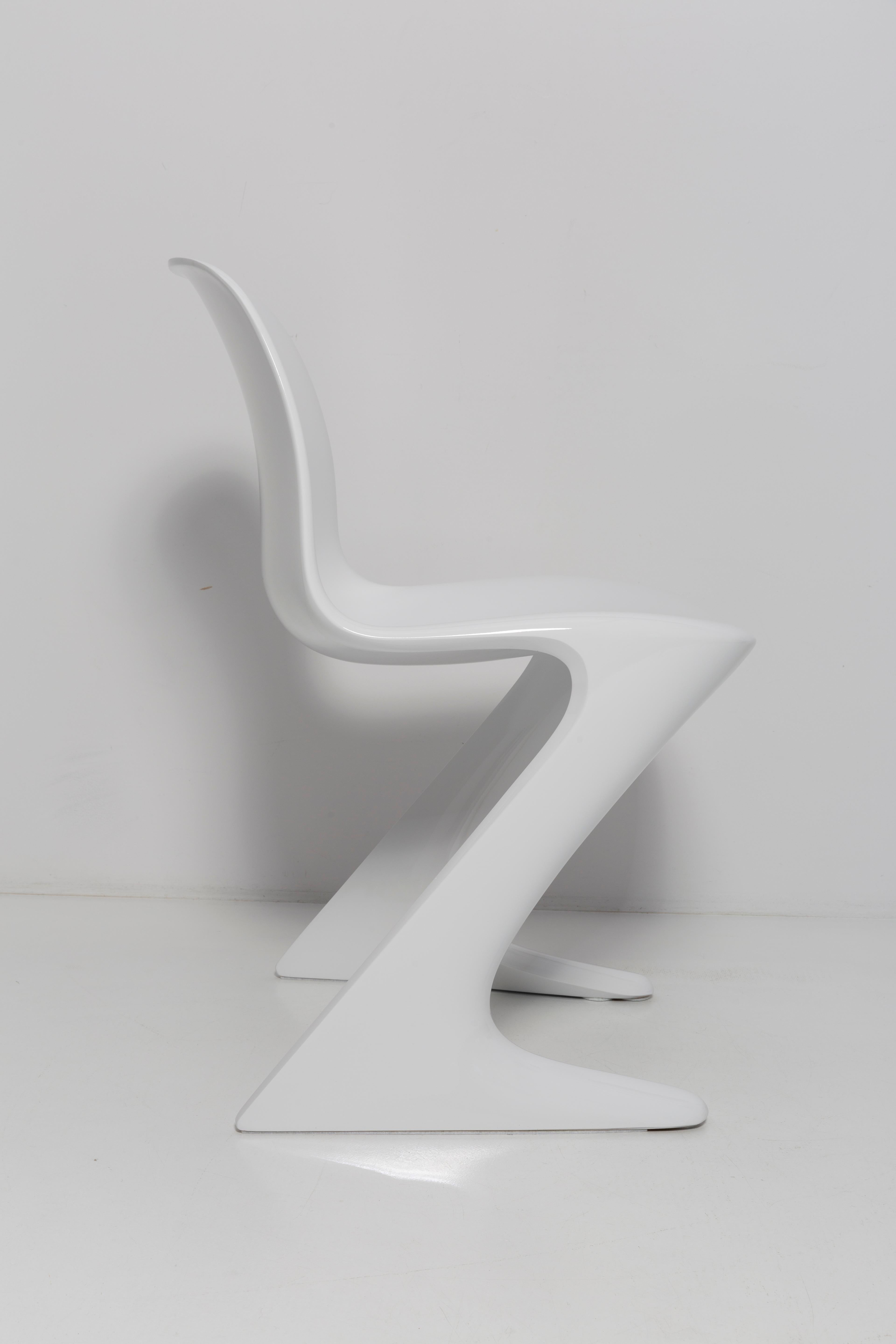 Fiberglass White Glossy Kangaroo Chair Designed by Ernst Moeckl, Germany, 1960s For Sale