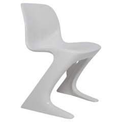 White Glossy Kangaroo Chair Designed by Ernst Moeckl, Germany, 1960s