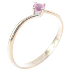 White Gold 0.25 Carat Pink Sapphire Valentino Solitaire Ring INTINI Jewels