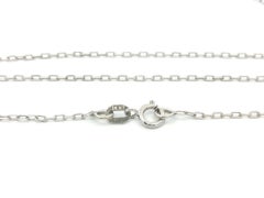 White Gold 0.35ctw Square Diamond Open Heart Pendant 16" Chain Necklace