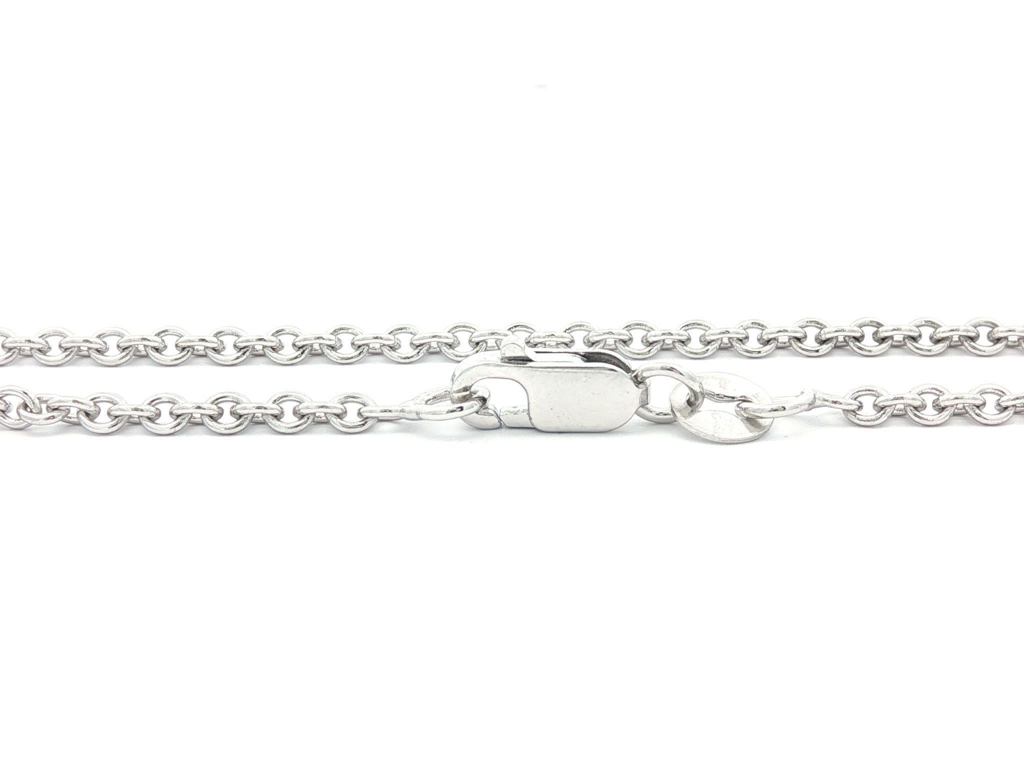 White Gold 0.40ctw Diamond Quatrefoil Flower Drop Dangle Station Necklace In Good Condition For Sale In Montclair, NJ