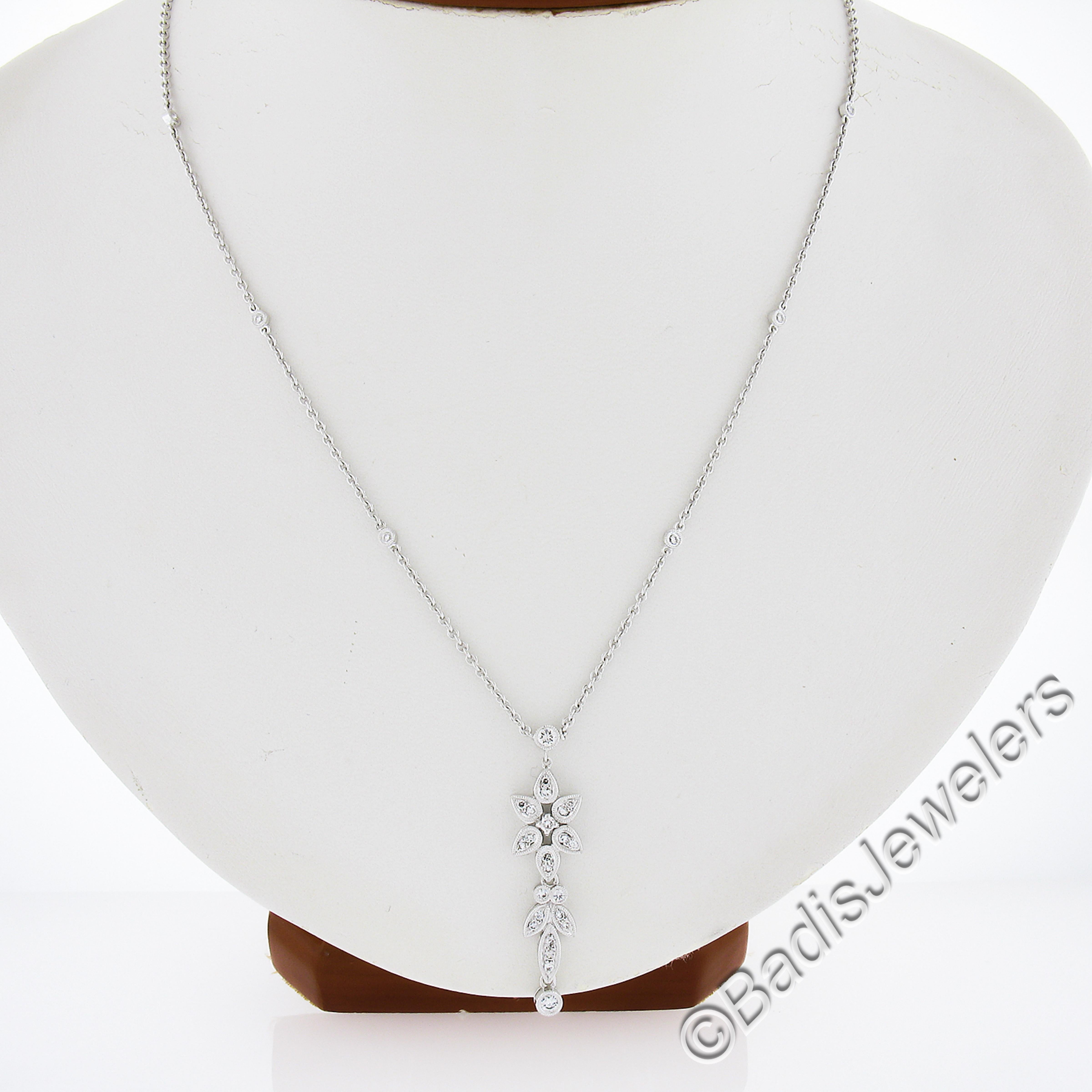 --Pierre(s) :...
(34) Diamants naturels authentiques - taille ronde et brillante - sertis en pavé et en chaton - couleur G/H - pureté VS1-SI2 - 0,50ctw (approx.)
Poids total en carats : 0,50 (environ)

MATERIAL : Or blanc massif 18K 
Poids total :