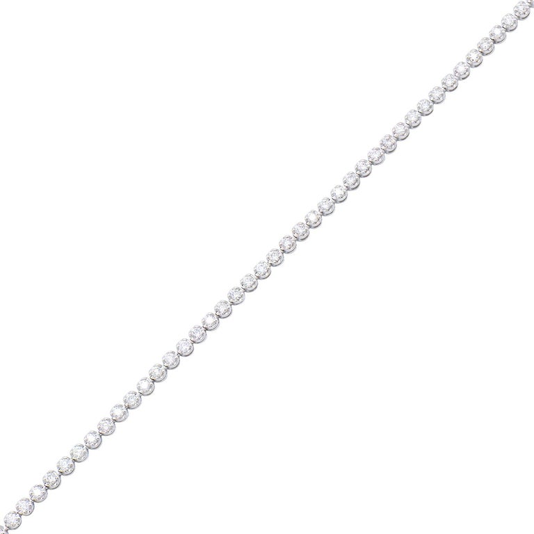 White Gold 1 Carat Tennis Bracelet For Sale at 1stDibs