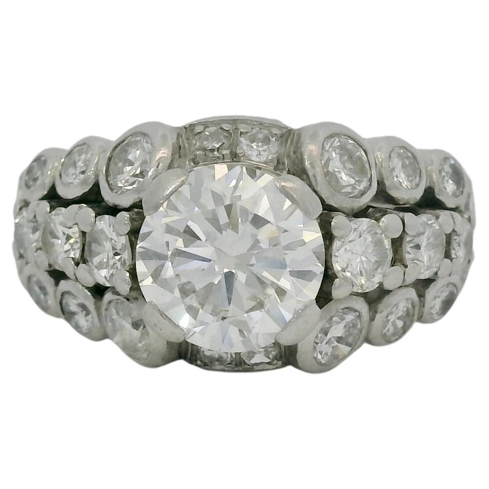 White gold 1.30 Carats diamond ring from 1951