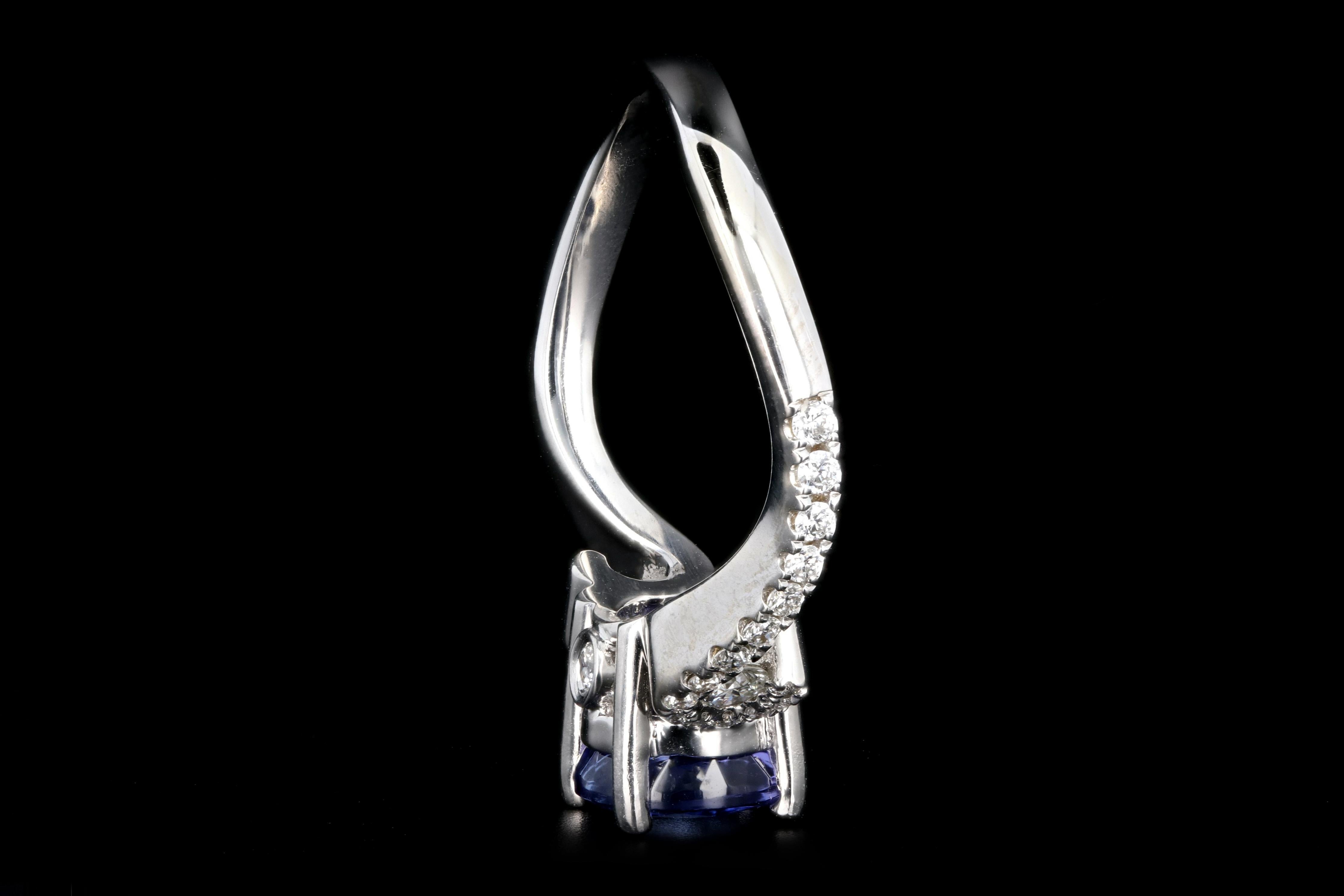 Women's White Gold 1.63 Carat Tanzanite and Diamond Ring