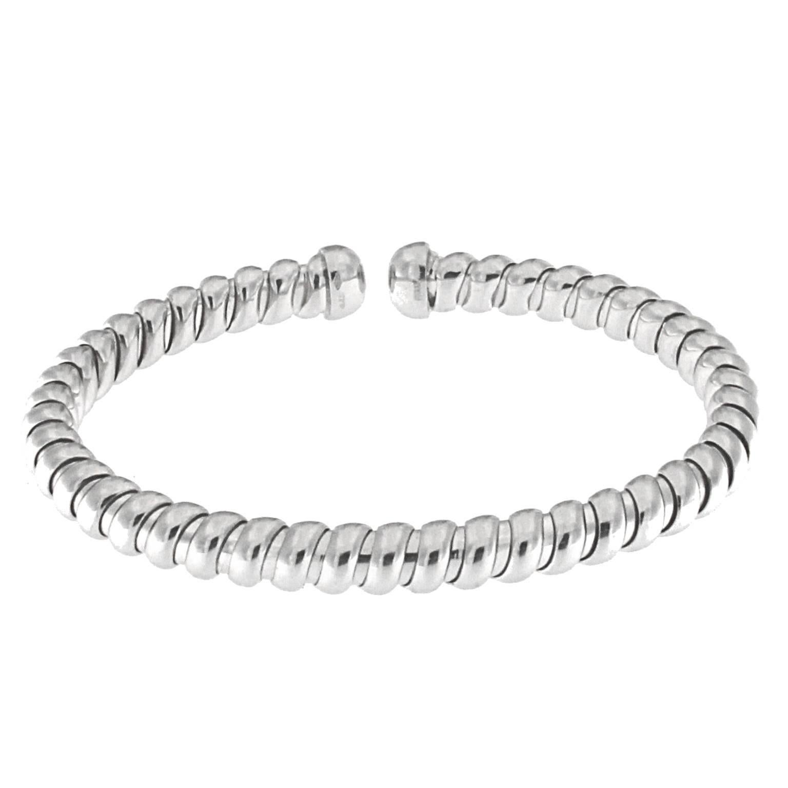 Bracelet Tubogas en or blanc 18 carats en vente