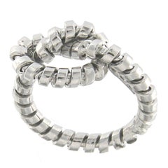 White Gold 18 Karat Tubogas Knot Ring