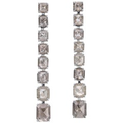 White Gold Drop Earrings