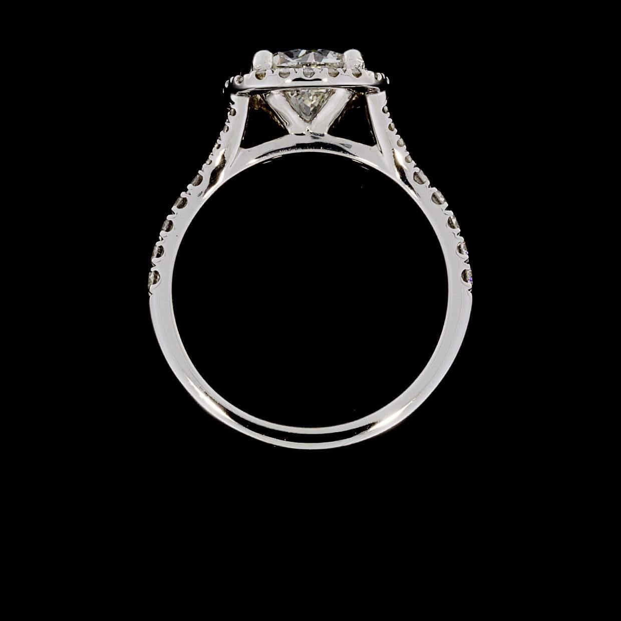 Round Cut White Gold 1.94 Carat Round Diamond Engagement Ring