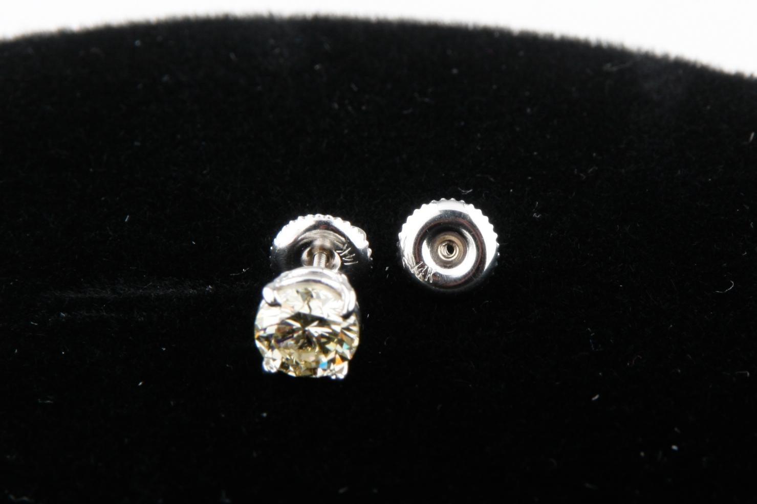 champagne diamond earrings