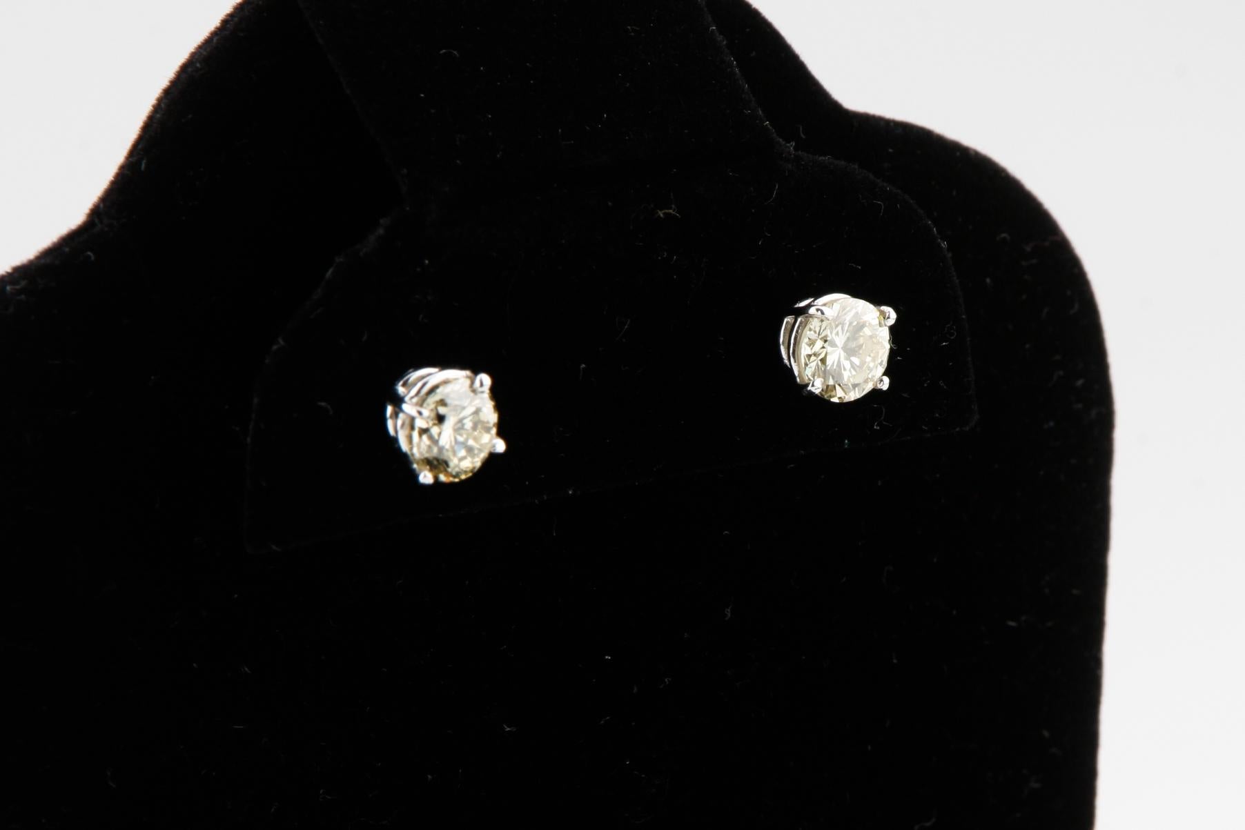 champagne diamond studs