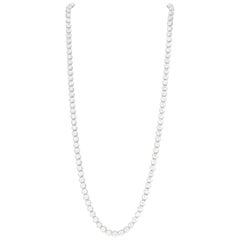 Retro White Gold 20.35 Carat Diamond Tennis Necklace