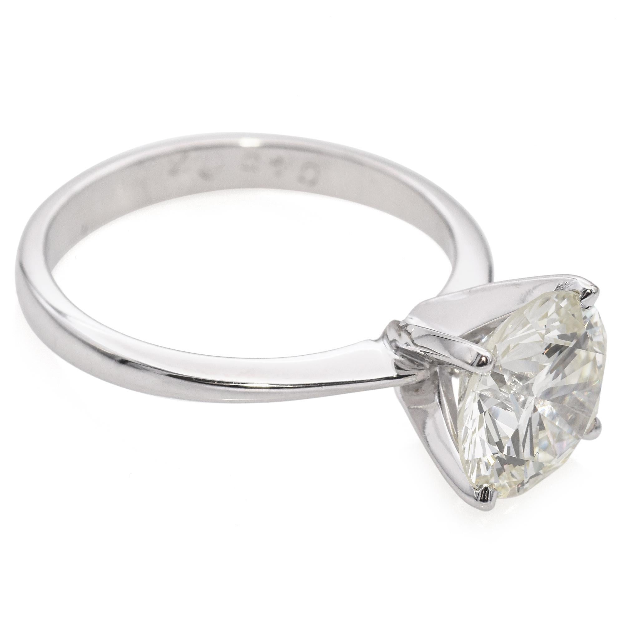 White Gold 2.6ct O-P VVS2 Solitaire Diamond Engagement Ring GIA 1