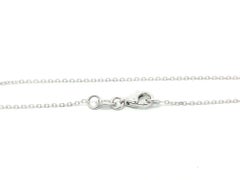 Collana in oro bianco con tormalina blu verdastra GIA da 2,73 carati e cornice di diamanti