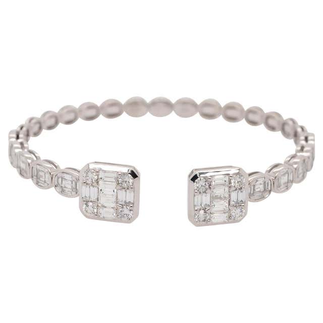 Open Bangle Open Diamond Bangle Bracelet For Sale at 1stDibs
