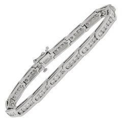 White Gold 5.0 Carat Diamond Designed Tennis Bracelet