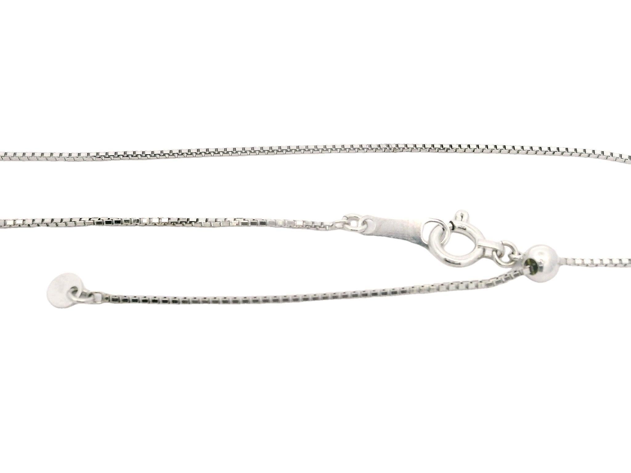 White Gold 5.31ctw Moonstone Light Blue Sapphire Pendant Adjustable Necklace In Excellent Condition For Sale In Montclair, NJ