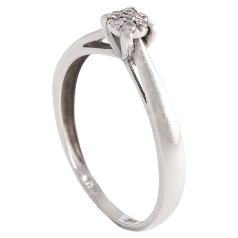 White Gold 9k Ring For Sale at 1stDibs