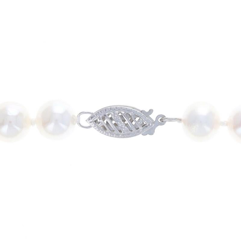 Collana con fili annodati di perle Akoya in oro bianco da 18