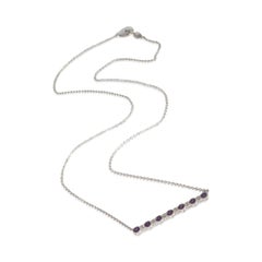 Ciondolo in oro bianco con ametista e diamante