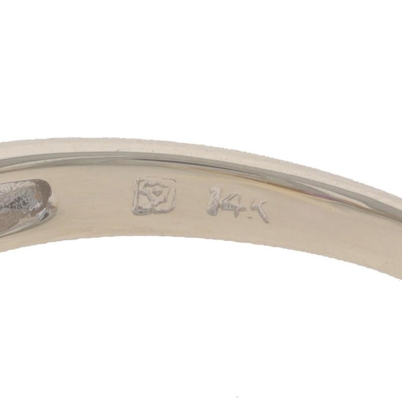 Anello bypass con ametista e diamante in oro bianco - 14k Cushion .76ctw in vendita 2