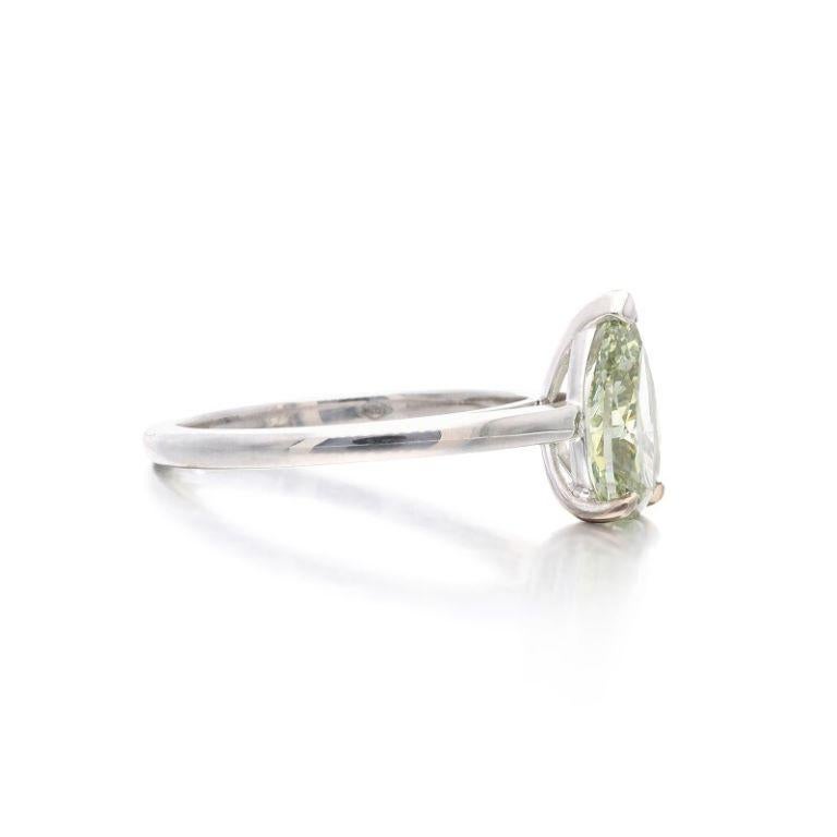 fancy green diamond ring