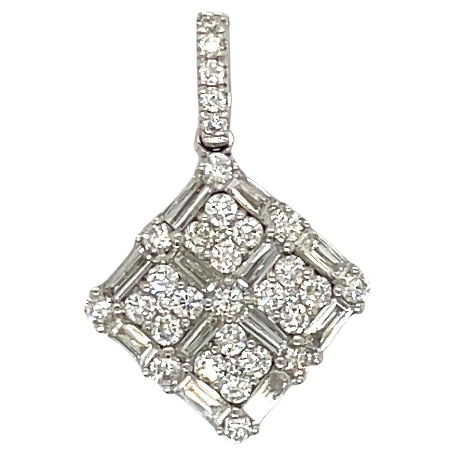 White Gold and 2.27 Ctw Diamond Pendant