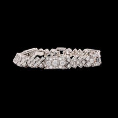 A Link-Armband aus Weißgold und Diamanten
