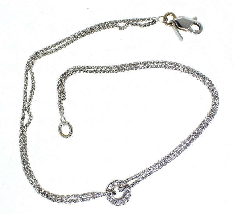White Gold and Diamond Anklet For Sale at 1stDibs diamond anklet white gold