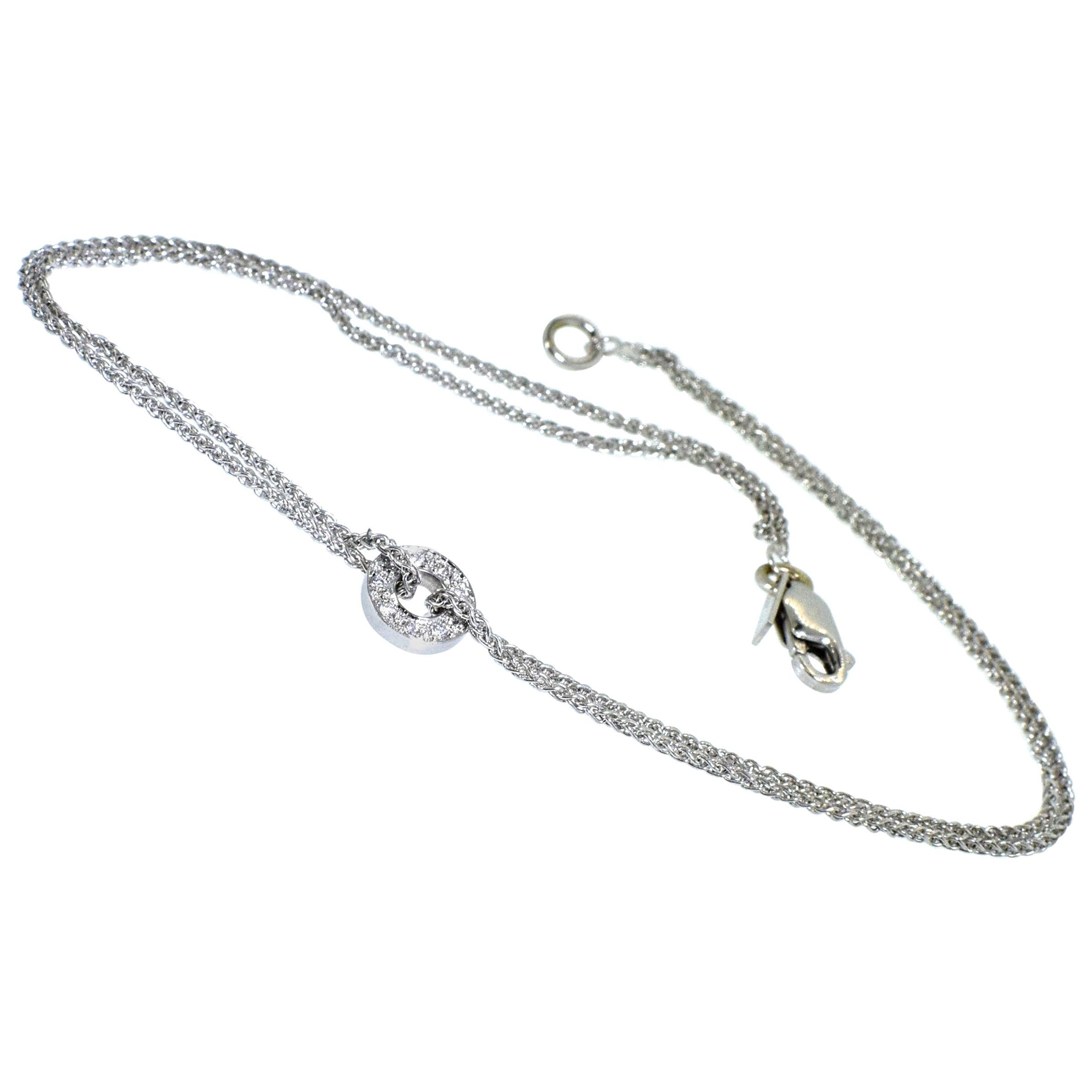White Gold and Diamond Anklet