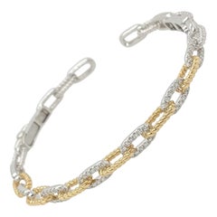 White Gold and Diamond Bangle Bracelet
