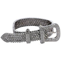 White Gold and Diamond Buckle Bracelet