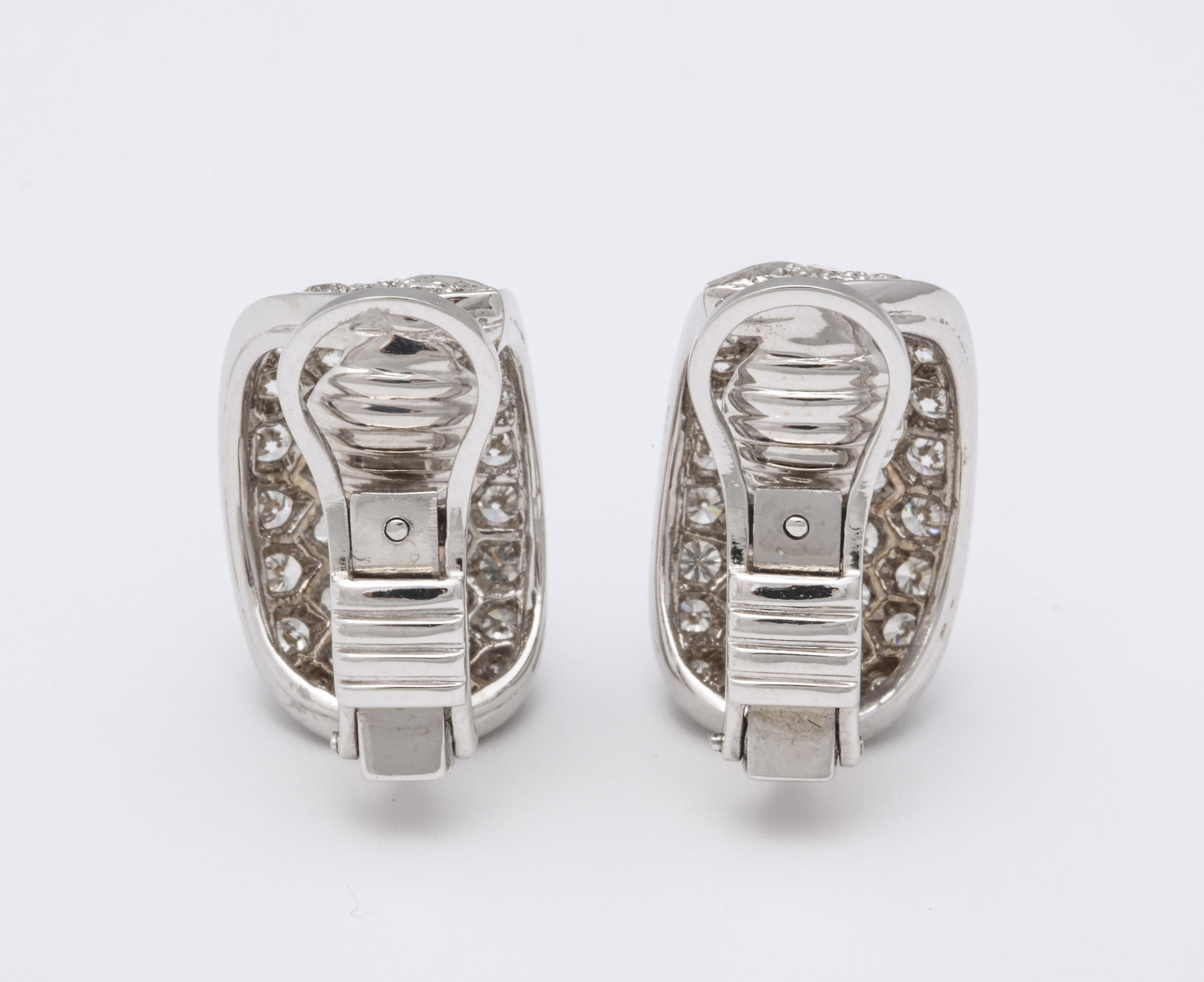 Women's White Gold and Diamond Cocktail Earrings For Sale