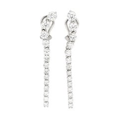 White Gold and Diamond Drop Earrings