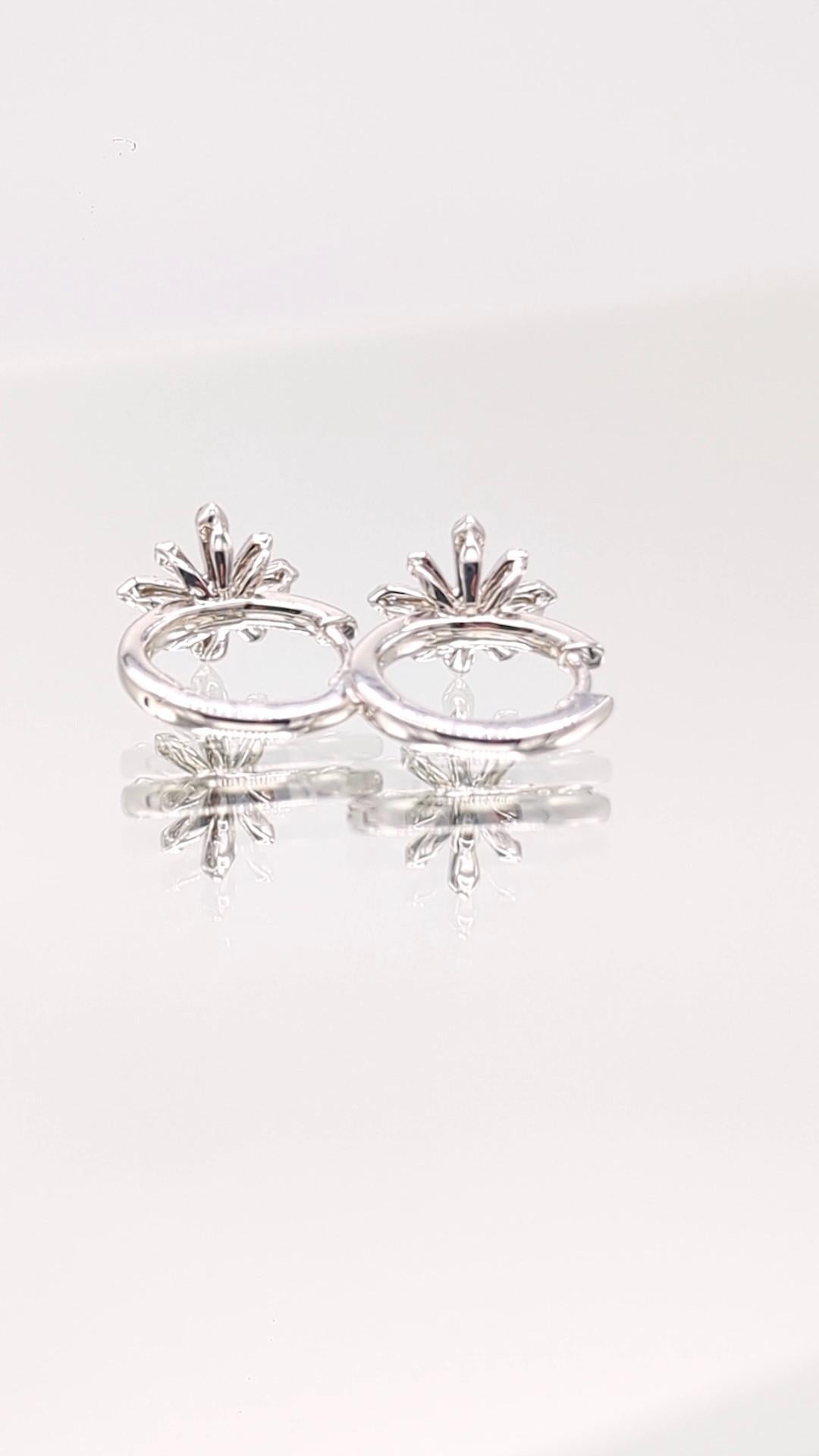 Aro Edelweiss Sunshine de oro blanco y diamantes  Pendientes Corte brillante en venta