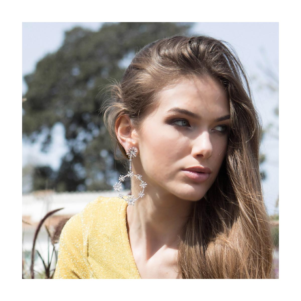 Aro Edelweiss Sunshine de oro blanco y diamantes  Pendientes en venta 5