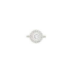 White Gold and Diamond French Filigree Cocktail Engagement Ring