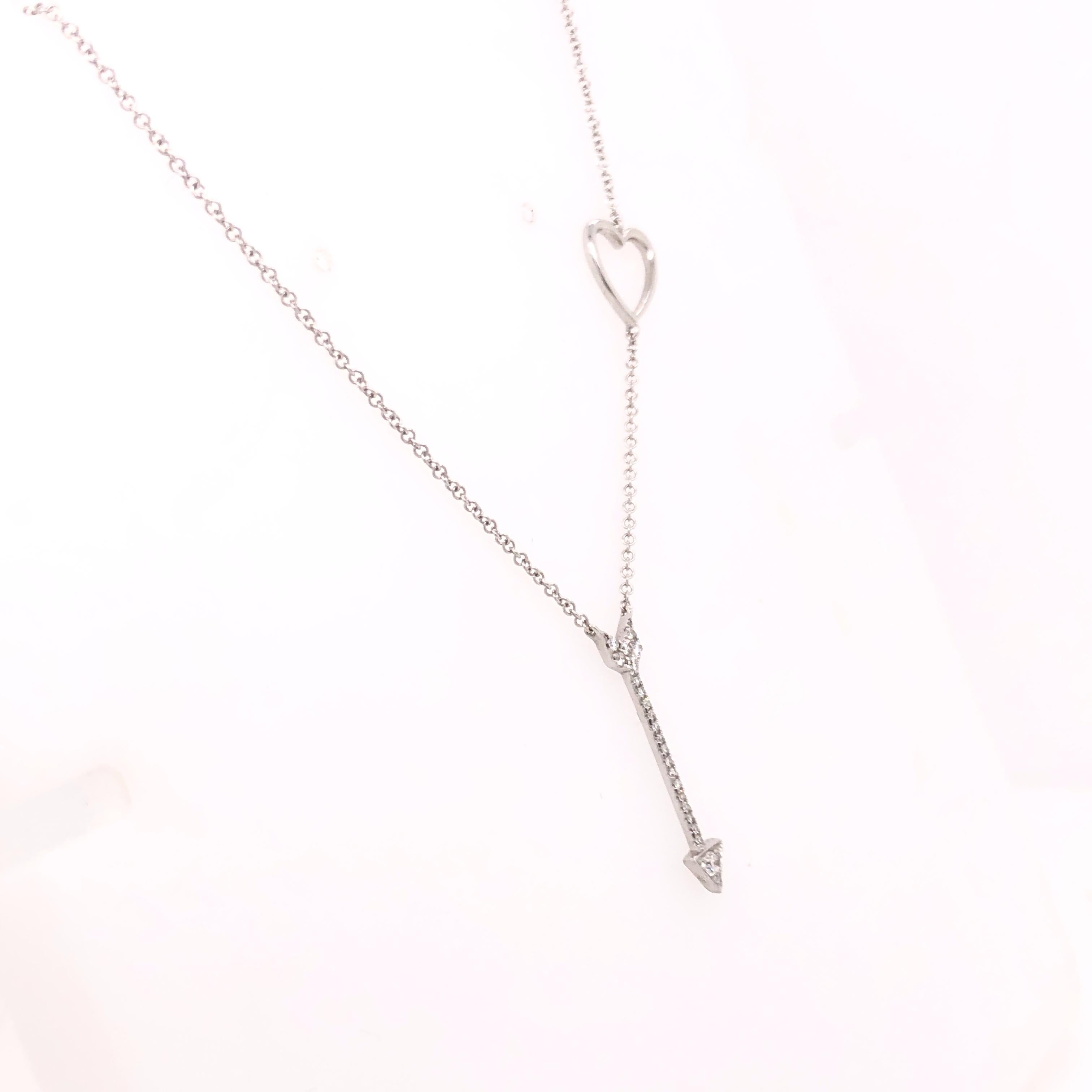 white gold arrow necklace