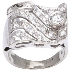 White Gold and Diamond Ring